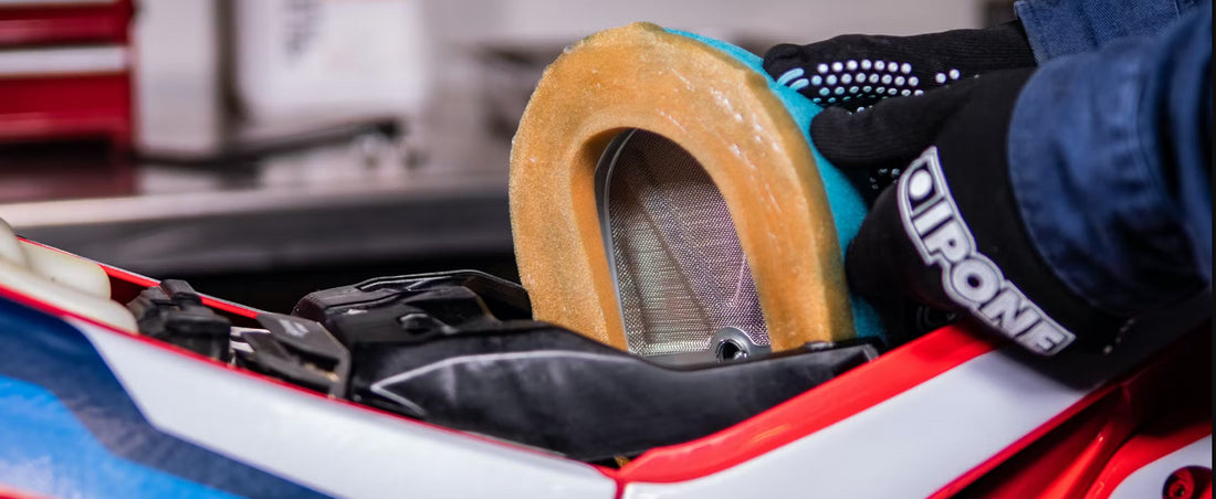 Clean and oiled Air Filter going back into a motocross bike.