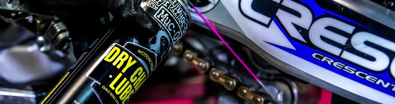 muc off dry chain lube, lubricating dirt bike chain