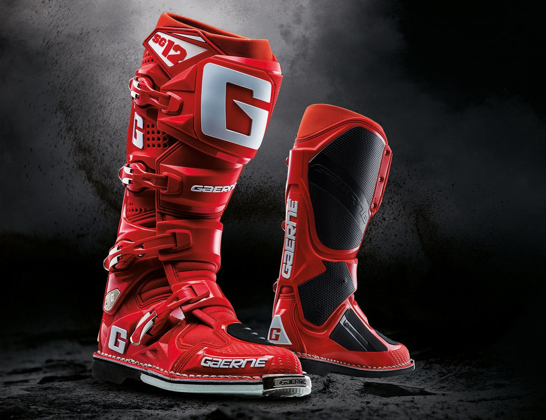 Red Gaerne Motocross Boots
