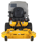 A yellow and gray Walker T23 Zero Turn Collection Mower with a 48-inch cutting deck. The mower features a high-back black seat, large rear wheels, and a compact, zero-turn design with the brand name "Walker" prominently displayed for efficiently manicured lawns.