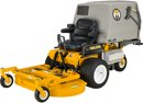 A yellow and gray Walker T23 Zero Turn Collection Mower with a 48-inch cutting deck. The mower features a high-back black seat, large rear wheels, and a compact, zero-turn design with the brand name "Walker" prominently displayed for efficiently manicured lawns.