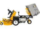 A yellow and gray Walker T23 Zero Turn Collection Mower with a 48-inch cutting deck. The mower features a high-back black seat, large rear wheels, and a compact, zero-turn design with the brand name "Walker" prominently displayed for efficiently manicured lawns.