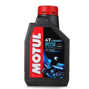 A 1-liter bottle of Motul Mineral 3000 4T 10W40 motorcycle engine oil. This product, offered by the brand Motul, features a mostly black and red label with an image of a motorcyclist and is marked with the terms "HC-TECH" and "MA2" to highlight its specific viscosity grade for optimal gearbox protection.