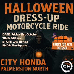 Halloween Dress Up Motorcycle Ride: City Honda Manawatu