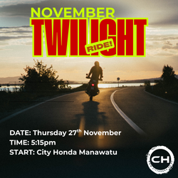 November Twilight Ride: City Honda Manawatu