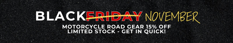 Black Friday Motorcycle Road Gear 15% Off
