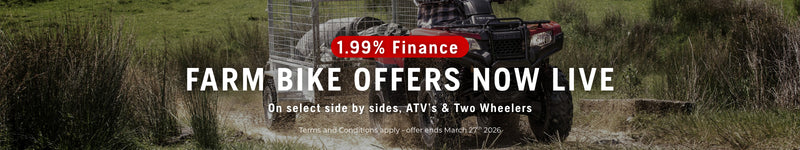 Farm Bikes, ATVs & Side-by-Sides From 1.99% Finance