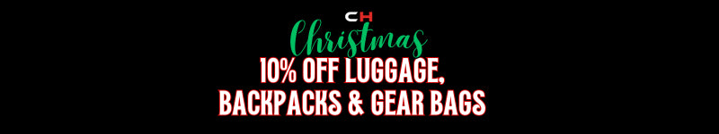 10% off luggage, backpacks, and gears bags