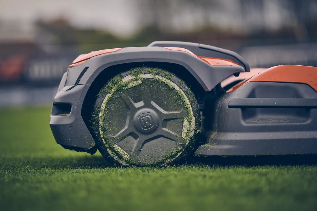 Commercial Lawn Mower Mowing A Sports Field