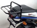 Image showing a Ventura EVO-12 Bike-Pack Kit for Aprilia RSV Mille (00-03) with three components: EVO-12 pack, Evo-Rack mounted on the motorcycle, and L-Bracket with screws, labeled as a generic image.