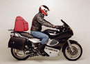 The BMW K 1100 RS EVO-12 Bike-Pack Kit from Ventura includes a sleek black EVO-12 pack, an adjustable Pack-Rack for your bike, and a universal black L-bracket with screws.