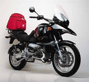 This image showcases a Ventura BMW R 1150 GS Bike-Pack Kit with three components: a black bag labeled "EVO-12 PACK," an Adjustable Pack-Rack, and an L-Bracket with screws, all displayed simply.