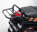 Ventura EVO-12 Bike-Pack Kit for BMW R 1150 R Rockster (03-04), includes black EVO-12 PACK bag, Adjustable Pack-Rack rear rack (EVO-RACK), and L-brackets with screws. Generic image shown.