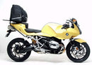 The image features a Ventura EVO-12 Bike-Pack Kit for BMW R 1200 S (06-08), including an EVO-12 pack with a zipper and logo, an Evo-Rack mounted on a bike, and an L-Bracket with labeled screws.