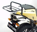 The image features a Ventura EVO-12 Bike-Pack Kit for BMW R 1200 S (06-08), including an EVO-12 pack with a zipper and logo, an Evo-Rack mounted on a bike, and an L-Bracket with labeled screws.