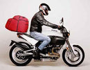 The EVO-12 Bike-Pack Kit for the Buell 1200 S1 Lightning by Ventura includes a black "EVO-12 PACK" bike pack, an adjustable Evo-Rack, and metal components labeled "L-BRACKET Generic Image.