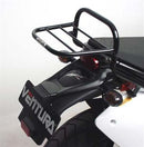 The image features a Ventura EVO-12 Bike-Pack Kit for the Buell 1200 Lightning Super TT XB12STT (2007), showcasing the EVO-12 pack, a black storage bag with a red stripe, an EVO-Rack, rear bike rack, L-Bracket with screws, and an Adjustable Pack-Rack for added utility.