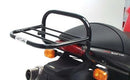 Image showing three components of the Ventura EVO-12 Bike-Pack Kit for Cagiva 1000 Raptor (00-05): the EVO-12 pack bag, an Evo-Rack mounted on a motorcycle, and a labeled image of an L-Bracket with hardware.