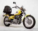 The Ventura EVO-12 Bike-Pack Kit for Honda CMX 250C, V, W Rebel includes a stylish black pack with orange accents, a versatile Pack-Rack for mounting, and an L-Bracket with screws, all elegantly displayed in a generic image.