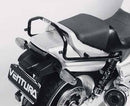 Image of the Ventura EVO-12 Bike-Pack Kit with a black pack attached to a Honda CB 1300 DC/W/X4, featuring an Evo-Rack and L-Bracket with screws, presented as a generic image.