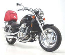 EVO-12 Bike-Pack Kit: Includes a Ventura black EVO-12 pack, adjustable Pack-Rack with EVO-Rack for Honda VF 750C Magna V, W (97-98), and an L-Bracket with screws shown separately. Each component labeled.