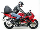 The image displays a bike-pack kit for the Honda CBR 600 F Sport (01-03) from Ventura, including an EVO-12 pack, Adjustable Pack-Rack, and L-bracket with screws. Each component is clearly labeled for easy identification.