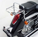 The image showcases the Ventura Evo-12 Bike-Pack Kit for the Honda VT 750 Shadow C4 (05-13), including a sleek black EVO-12 pack with a logo, versatile Sport-Rack, and L-Bracket. It features metal rods and screws for secure bike attachment.