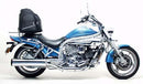 Introducing a bike-pack kit for the Hyosung GV 650 Aquila (05-12) from Ventura, featuring a sleek black EVO-12 Pack with zippers, a Honda-compatible Adjustable Pack-Rack, and an L-Bracket. Includes screws and brackets for easy installation.
