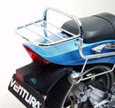 Introducing a bike-pack kit for the Hyosung GV 650 Aquila (05-12) from Ventura, featuring a sleek black EVO-12 Pack with zippers, a Honda-compatible Adjustable Pack-Rack, and an L-Bracket. Includes screws and brackets for easy installation.