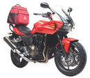 The Ventura EVO-12 Bike-Pack Kit for the Kawasaki Z 750S (2005) includes a sleek black EVO-12 pack, an efficient Evo-Rack, and a versatile L-bracket with screws.