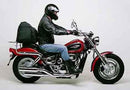 Image of the Ventura EVO-12 Bike-Pack Kit for Suzuki VZ 800 V/W Marauder, showing the black EVO-12 pack, Evo-Rack top-box rack fitted to a motorcycle, and labeled L-Bracket with hardware on a white background.