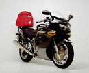 The Ventura EVO-12 Bike-Pack Kit for Suzuki GSX 750 F W - K2 includes the EVO-12 Pack, an adjustable Pack-Rack, and an L-Bracket with screws (generic image) for secure motorcycle installation.