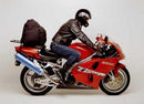 Ventura's kit for Suzuki TL 1000 R, W includes a black EVO-12 Pack, a metal EVO-Rack Top-Box Rack fitted to the motorcycle, and an L-Bracket set with bolts (generic image shown).