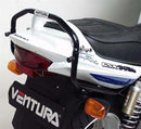Image showing a Ventura EVO-12 Bike-Pack Kit for Suzuki GSX 1400 K2-K7 (02-07) with an EVO-12 pack, Adjustable Pack-Rack (EVO-rack), and L-bracket with screws—generic image.
