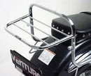 The Ventura EVO-12 Bike-Pack Kit for Suzuki VL 800 Volusia K4 (04) includes an EVO-12 pack, Evo-Rack, and L-bracket with mounting hardware—each shown labeled on a white background. Compatible with Adjustable Pack-Rack systems.