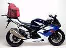 The Ventura Bike-Pack Kit for Suzuki GSXR 1000 K5,K6 (05-06) includes a black EVO-12 pack, an Evo-Rack mounted on the bike, and labeled L-Brackets with screws (shown below, "Generic Image" under L-bracket).