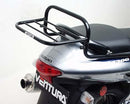 Ventura EVO-12 Bike-Pack Kit for Suzuki GSX 1300 R X - K7 Hayabusa (99-07): includes a black EVO-12 pack, Evo-Rack Top-Box Rack on bike, and generic L-Bracket with screws image.