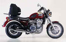 Image showing the Ventura EVO-12 Bike-Pack Kit for Triumph Thunderbird 900 S,T,V,W (95-97), featuring an EVO-12 pack, Evo-Rack mounted on a bike, and a labeled L-bracket with hardware, all set against a white background.