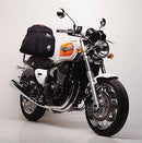 The Ventura EVO-12 Bike-Pack Kit for Triumph Thunderbird Sport 900 (98-04) includes a black EVO-12 Pack, Evo-Rack, and L-brackets with screws, providing versatile cargo solutions for your motorcycle.