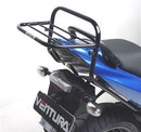 Ventura EVO-12 Bike-Pack Kit for Triumph Sprint ST 1050 (05-10), includes black EVO-12 pack, Evo-Rack (Top-Box Rack) mounted on bike, and L-Brackets with screws. Generic image shown.