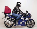 Image showing the Ventura EVO-12 Bike-Pack Kit for Yamaha YZF 600 R6 L, with EVO-12 pack, Evo-Rack mounted on the bike, and a labeled L-bracket with hardware. Each item is clearly labeled in red text.