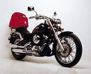 Image shows a Ventura EVO-12 Bike-Pack, an EVO-RACK (Adjustable Pack-Rack) mounted on a Yamaha XVS 650 Dragstar J-L (97-99), and an L-bracket with screws as a generic image. "EVO-12 Bike-Pack Kit" is displayed at the top.
