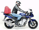 The Ventura EVO-12 Bike-Pack Kit for Yamaha FZS 1000 FZ-1 Fazer N-S (01-05) includes a black EVO-12 pack, Adjustable Pack-Rack, and L-Bracket with screws. Image shown is generic.