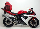 Ventura Yamaha YZF R1 P, R (02-03) Bike-Pack Kit includes three items: a black EVO-12 pack, an EVO-Rack Top-Box Rack mounted on a motorcycle, and an L-Bracket with screws shown as a generic image.