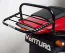 Ventura Yamaha YZF R1 P, R (02-03) Bike-Pack Kit includes three items: a black EVO-12 pack, an EVO-Rack Top-Box Rack mounted on a motorcycle, and an L-Bracket with screws shown as a generic image.