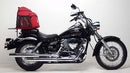 The Ventura Yamaha XVS 250 P,N,R,S,T,U,X Bike-Pack Kit includes a black EVO-12 pack, an Evo-Rack rear rack for motorcycle mounting, and L-Brackets with screws (Generic Image shown).