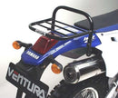 A Ventura EVO-12 Bike-Pack Kit for Yamaha WR 450F (03-05) with black "EVO-12 Pack," metal "Top-Box Rack" fitted on the bike, and "L-Bracket (Generic Image)" with screws.