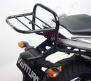 Image showing a Ventura EVO-12 Bike-Pack Kit for Yamaha FZ1-S 1000 Fazer V-B (06-12), with EVO-12 Pack (black zippered bag), Adjustable Pack-Rack, Top-Box Rack (rear rack), and L-Bracket with screws shown as a generic image.