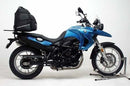 The Ventura EVO-12 Bike-Pack Kit for BMW F 650 GS (01-05) includes a black bag labeled "EVO-12 PACK," an adjustable Pack-Rack labeled "EVO-RACK," and sturdy L-brackets with screws marked "L-BRACKET Generic Image" for versatile installation.