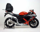 Image showing the Ventura EVO-12 Bike-Pack Kit for Suzuki GSXR 750 K8-LO (08-10), with an EVO-12 pack, EVO-rack mounted on the bike, and a generic L-Bracket image with screws and support bars for versatile rack setups.